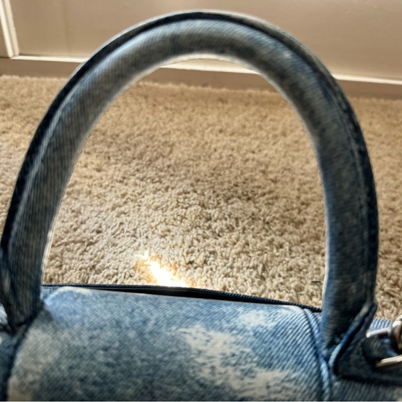 BALENCIAGA Hourglass Small Leather Denim Print Crossbody Bag - Perfect Shape - Picture 3 of 17